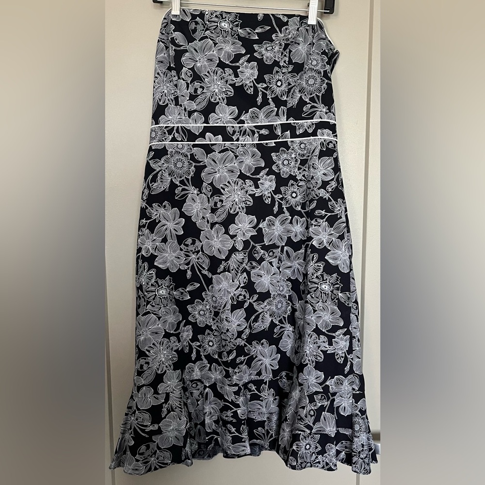 LOFT Strapless Floral Dress